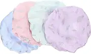 FRCOLOR 4pcs Double Layer Waterproof Shower Cap Absorbent Cap Washable Shower Hat Swim Bucket Water Rain Bathing Plugs Net Waterproof Clear Dryer Swimming Rinse Bathroom Hat or