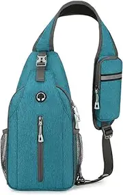 [Generic] Sling Bag Crossbody Chest Bag Samll Travel Hiking Sling Backpack Trendy Crossbody Purse Chest Bag Light Green