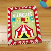 WHIZZ KIDS RETRO VINTAGE CIRCUS FUN FLOOR RUG (XS) 80x120cm **FREE DELIVERY**