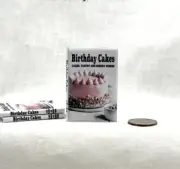 1:6 Scale BIRTHDAY CAKE COOKBOOK Miniature Playscale Illustrated Readable Book
