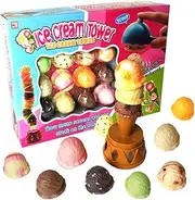 Mymiyou Ice Cream Stacking Tower Balance Game Food Pretend Play Toys Set for Kids