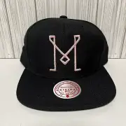 Mitchell & Ness Inter Miami MLS Snapback Hat Cap Black Pink NWT
