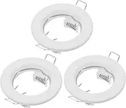 SHINEOFI Space-Saving Light Fitting 3pcs Mr16/gu10 Spotlight Fixtures Iron Trim Ring Lighting Trims Easy Installation