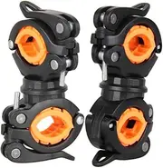 360Degree Skid Rotating Flashlight Holder for Bikes Handlebar Clamp Mount for LED Torch Durable Construction with Pad Compatible with Bike