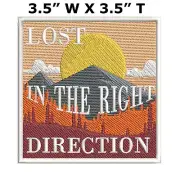 Lost in the Right Direction Embroidered Patch Iron-On or Sew-On Explore Applique