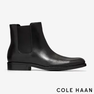【Cole Haan】WASHINGTON GRAND LASER CHELSEA BOOT 雷射雕孔 切爾西靴男靴(經典黑-C38373)