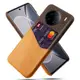 Vivo X90 Pro X90 皮革保護殼(PLAIN) - 皮革混布紋單插卡背蓋撞色手機殼保護套手機套