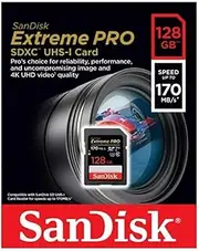 SanDisk SD Card 4GB 8GB 16GB 32GB 64GB 128GB 256GB Memory Cards for Camera Photo High Resolution Video Recording DSLR 4K Professional Storage (128GB SD Card Extreme Pro)