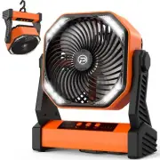 PANERGY Portable Camping Fan with LED Lantern, 20000mAh Rechargeable Battery ...