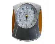 ELEGANT MODERN STYLE TABLE ALARM CLOCK, BLACK HANDS, WITH SWEEP SECOND HAND.