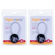 2x Flightmode 3 Dial Long Neck Cable Combination Padlock Travel Security Lock