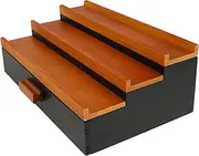 Wooden Cologne Organizer for Men, 3 Tier Perfume Storage Display Stand, Cologne Display Shelf with Drawer, Elegant Perfume Organizer Steady Cologne Organizer for Home Bedroom (Style A)