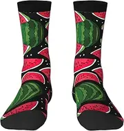[EdWal] Soft Watermelon print Moisture Wicking Socks Sports Socks for Men and Women Warm thermal Boot Hiking Socks