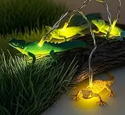 YEAMAR Lizard Wall String Lights 10LED 6.8FT Cute Gecko String Lights Battery Operated Reptile Party Decor Kids Room Decor Lights Gecko Theme Party Supplies Reptile Enthusiast Gift