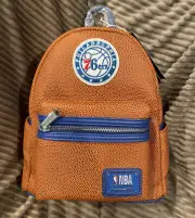 Loungefly NBA Philly Philadelphia 76ers Basketball Mini Backpack New