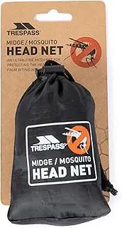 Trespass Midge Head Net, Black, ONE Size, Ultra Fine Mosquito Head Net, One Size, Black