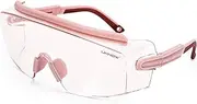 Safety Goggles Over Glasses, Safety Glasses Anti Fog Wraparound Eye Protection, Protective Eyewear ANSI Z87.1
