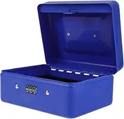 Veemoon Box Lockable Metal Cash Box with Combination Lock Portable Money Organizer with Handle Durable Storage Box for Cash Valuables Secure File Container for Home Office Use