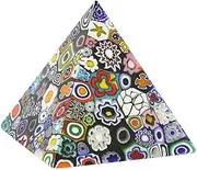 GlassOfVenice Murano Glass Millefiori Pyramid