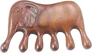 Wooden Wide Tooth Comb,Elephant Shape Natural Massage Comb | Lightweight Sandalwood Handcrafted No Static Wooden Wide Tooth Comb For Men And Women