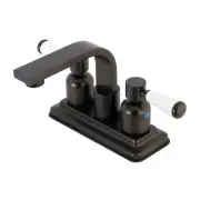 Kingston Brass KB8465DPL 4" Centerset Bathroom Faucet with Push Pop-Up, Bronze