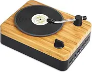 Retro 5.3 Speaker Playback Portable Wirel Speaker with Vintage Record Player Design AUX in/TF Card Playback Rechargeable Speaker