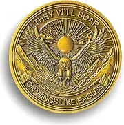 Isaiah 40:31 Challenge Coin - Soar on Wings Like Eagles Design with Strength Through Faith ﻿