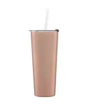 Thirstystone by Cambridge 24 Oz Insulated Straw Tumbler - Brushed Copper