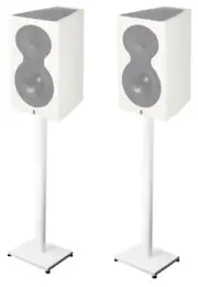 (2) White 37” Steel Stands For Revel Performa3 M105 Bookshelf Speakers