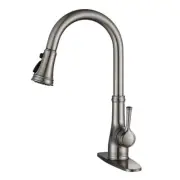 Stainless Steel Brushed Nickel Pull Down Kitchen Sink Faucet