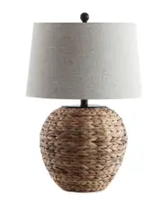 JONATHAN Y Alaro 24.5in Banana Leaf Basket LED Table Lamp