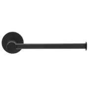 Black Wall Mounted Punching Rack Toilet Paper Holder Bathroom Tissue Storage Shelf