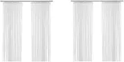 [IKEA] Lill Sheer Curtains 4 Panels 98 X 110 (2 Curtain Pairs, White)