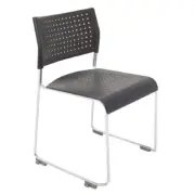 New Rapidline Exam Classroom Seating Stackable Linking Black Plastic Chair Wimbl