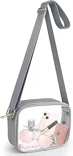 Clear Bag Stadium Approved Clear Purses with Adjustable Strap Waterproof Transparent Crossbody Messenger Shoulder Bag