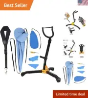 Portable Foldable Saxophone Stand with Cleaning Kit & Neck Strap Accessories