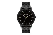 NIXON Porter A1057 - All Black/Gold - 50m Water Resistant Men's Analog Classic Watch 40mm Watch Face, 20-18mm Stainless Steel Band