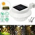 Solar Powered Led Gutter Door Wall Fence Lights Outdoor Garden Roof Security New