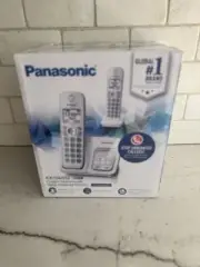 Panasonic KX-TGD532W 2-Handset Cordless Phone With Answer Machine NEW IN BOX