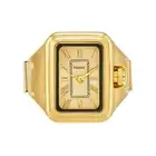 Fossil Raquel Watch Ring Two-Hand Gold-Tone Stainless Steel ES5343 Yellow Gold