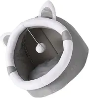 Toddmomy 1pc Comfortable Semi Enclosed Cat Bed Warm Pet Nest for Cats Dogs and Animals Multi Functional Hideout for Playing and Sleeping Cozy Home for