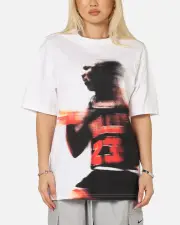 [JORDAN] Jordan Jumpman Dri-fit Sport Graphic T-shirt White/black - Size S S White/Black