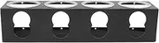 RV Aluminum Alloy Rack Organizer Space Saving Quiet Use Kitchen Holder Rack Organizer Caravan Campervan (Black 4 Holes)