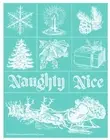 NEW “NAUGHTY NICE MINIS” Chalk Couture Chalk Transfer Stencil Size B Santa Star