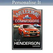 Holden Commodore Personalised Welcome Sign