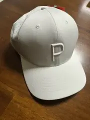 Puma Tech P Snapback White Glow Headwear Men Fits All Golf Vented
