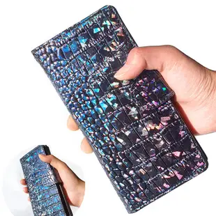 韓國 亮皮鱷魚紋 真皮磁扣皮套 手機殼│iPhone 15 14 13 12 11 Pro Max Mini Plus