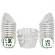 Mini Baking Cups - Premium Quality White Grease-Proof Oven & Microwave Safe C...
