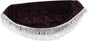 Milisten Vintage Velvet Piano Bench Cover with Unique Tassel Design Washable Seat Protector for Single Piano Chairs Decorative Slipcover for Home School and Concert Use