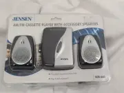 New!! Sealed Vtg JENSEN AM/FM Radio Cassette Tape Player with SPEAKERS SET [10]